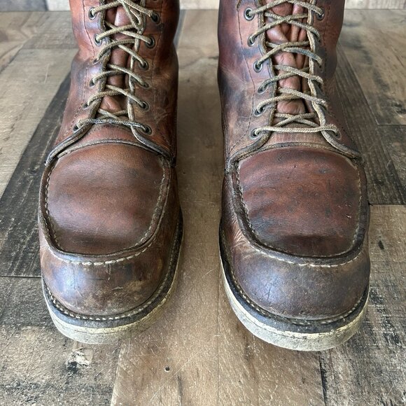 Red Wing Irish Setter Vintage Moc Toe Work Boots Mens 15 B - Picture 10 of 12